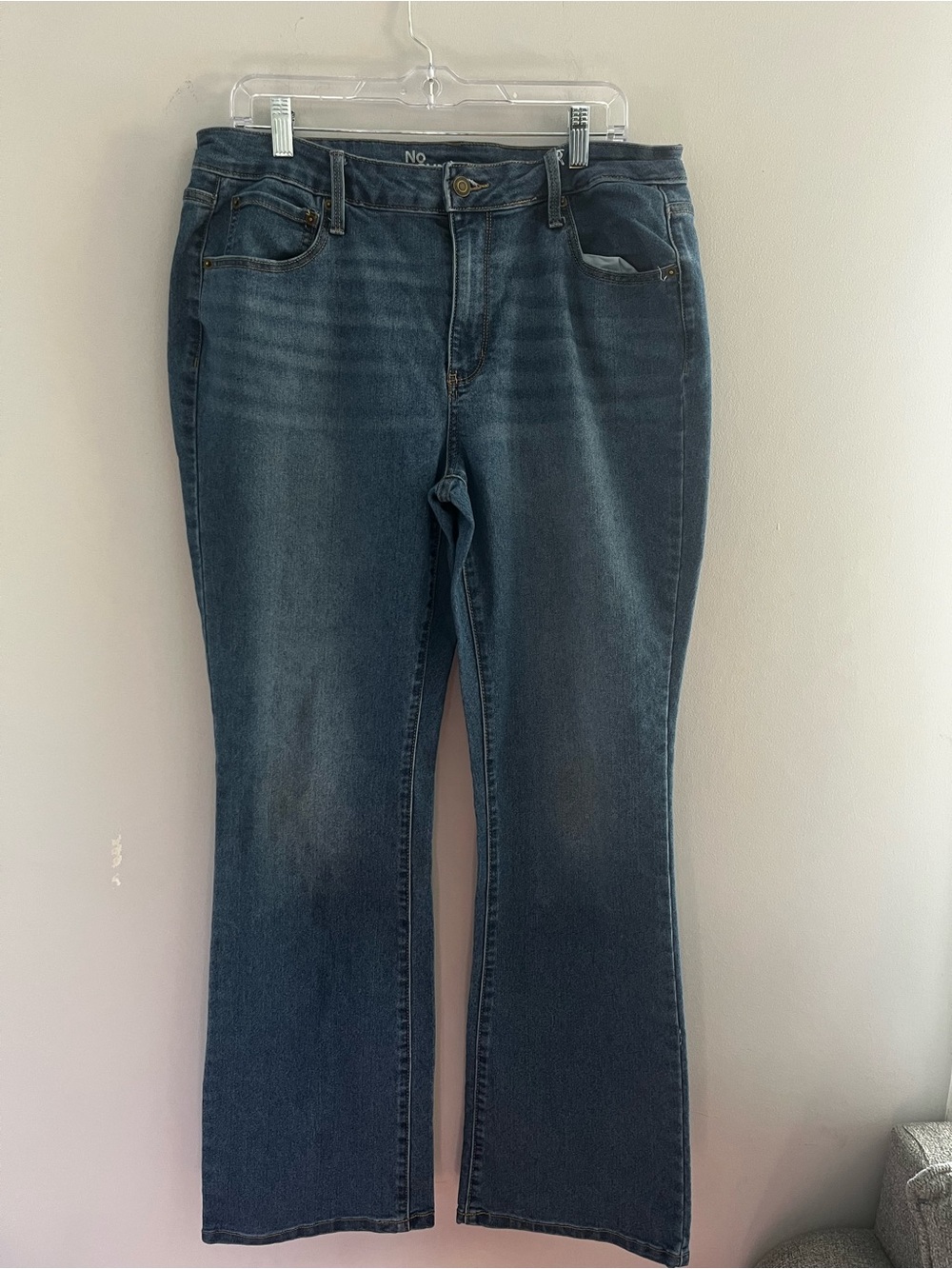 No Boundaries Dark Blue Stretch Bootcut Jeans
